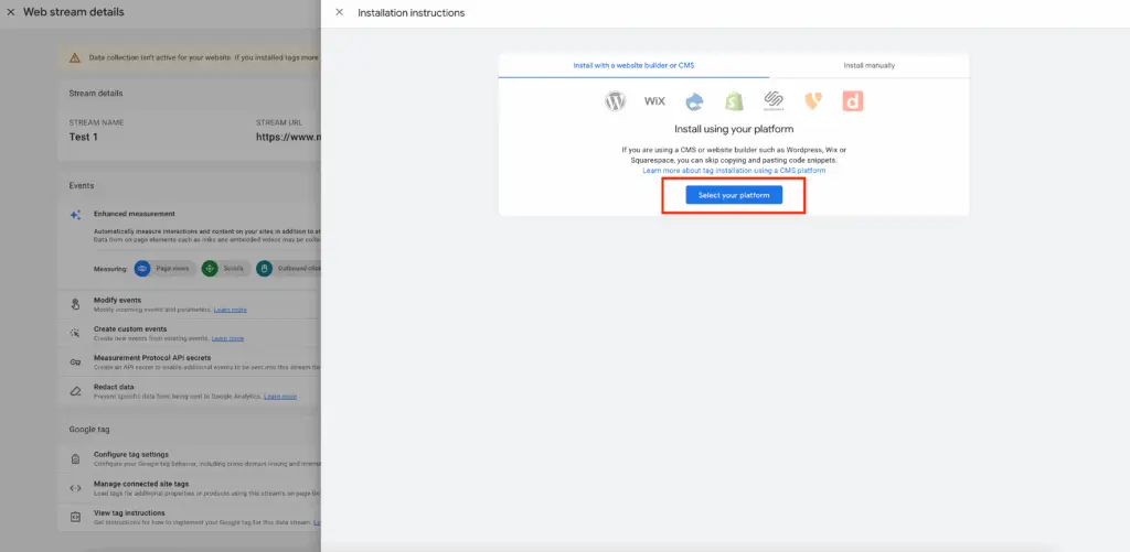 การตั้งค่า Google Analytics 4 ในส่วนของ Data Streaming